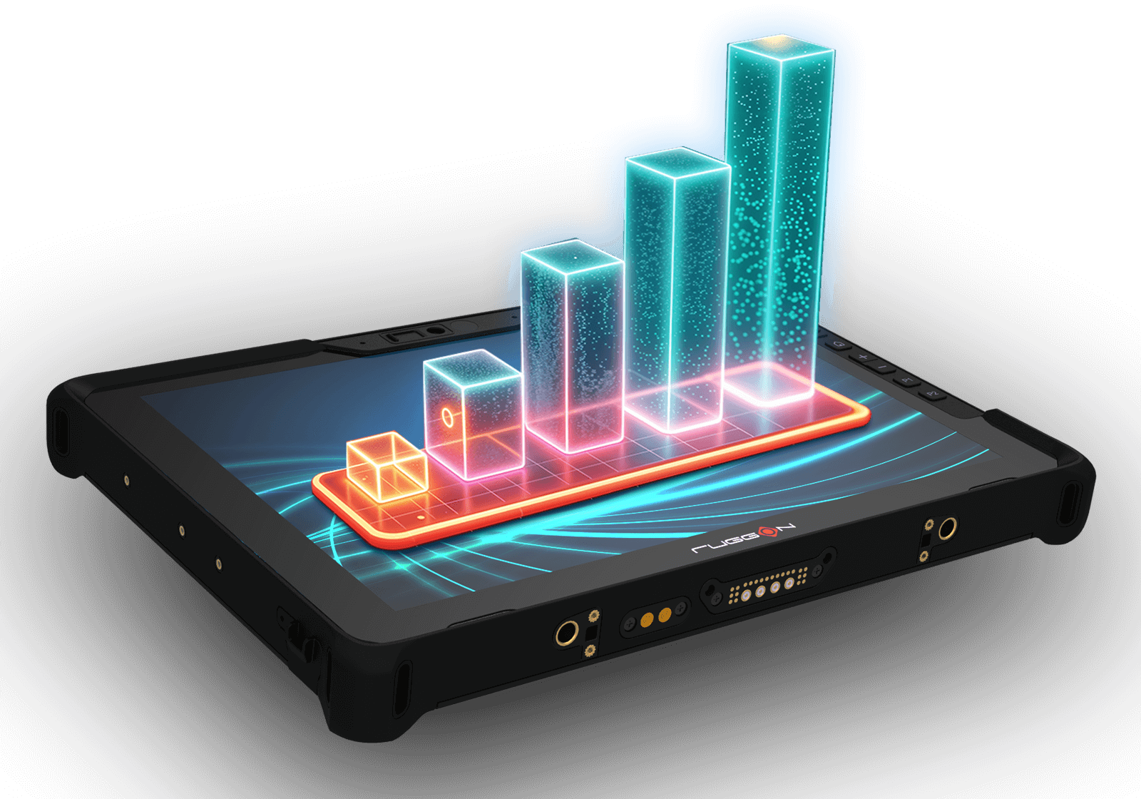 RuggON SOL PA501 rugged tablet is designed with hot swappable battery and provides unmatched battery life